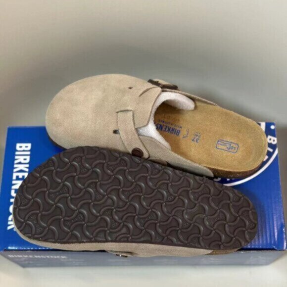 Birkenstock Boston Suede Leather - Taupe Women - Picture 2 of 4